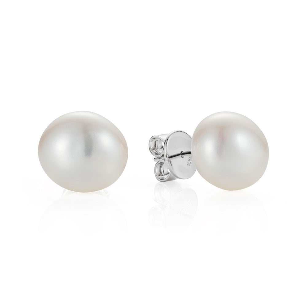 Claudia Bradby Couture White Pearl Stud Earrings CBES0001W